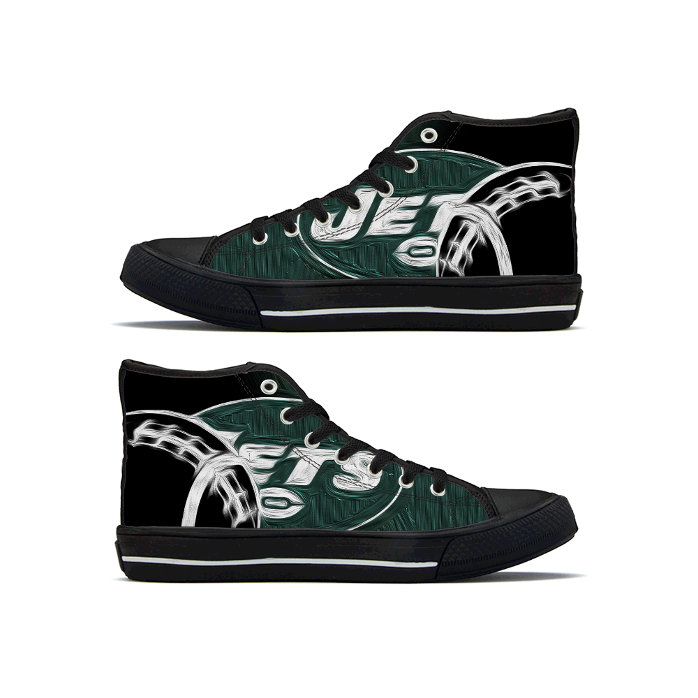 Men's New York Jets High Top Canvas Sneakers 002